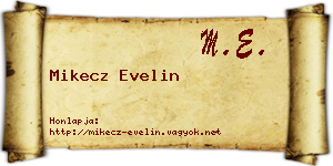 Mikecz Evelin névjegykártya